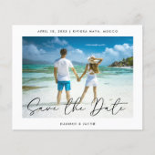 Papier Photo Budget moderne Enregistrer la date (Devant)