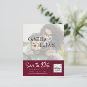 Papier PHOTO BUDGET Moderne Enregistrer la date QR CODE R (Debout devant)