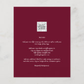 Papier PHOTO BUDGET Moderne Enregistrer la date QR CODE R (Dos)