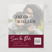 Papier PHOTO BUDGET Moderne Enregistrer la date QR CODE R (Devant)