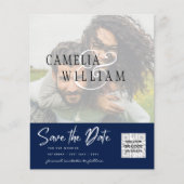 Papier PHOTO BUDGET Moderne Enregistrer la date QR CODE R (Devant)