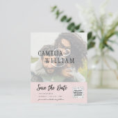 Papier PHOTO BUDGET Moderne Enregistrer la date QR CODE R (Debout devant)