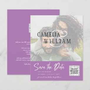 Papier PHOTO BUDGET Moderne Enregistrer la date QR CODE R