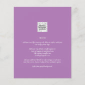 Papier PHOTO BUDGET Moderne Enregistrer la date QR CODE R (Dos)