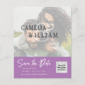 Papier PHOTO BUDGET Moderne Enregistrer la date QR CODE R (Devant)