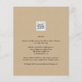 Papier PHOTO BUDGET Moderne Enregistrer la date QR CODE R (Dos)