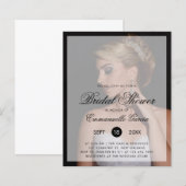 Papier Photo Budget moderne Invitation de douche nuptiale (Devant / Derrière)