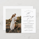 Papier Photo Budget noir et blanc Faire-part de mariage (Devant / Derrière)