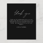 Papier Photo Budget noir Mariage noir Merci (Dos)