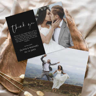 Papier Photo Budget noir Mariage noir Merci