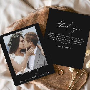 Papier Photo Budget noir Mariage noir Merci