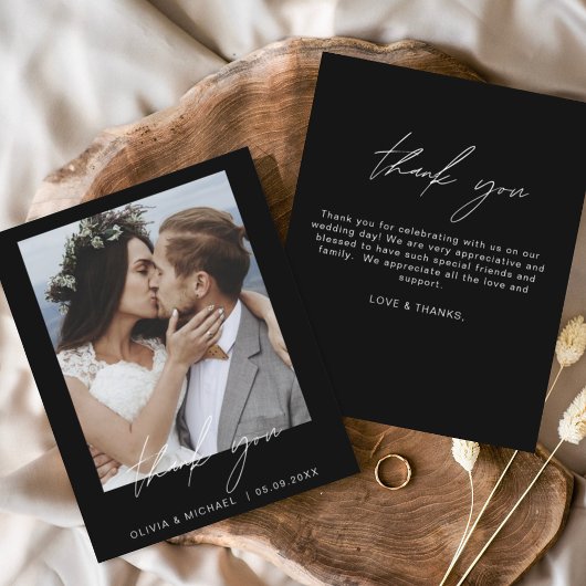 Papier Photo Budget noir Mariage noir Merci