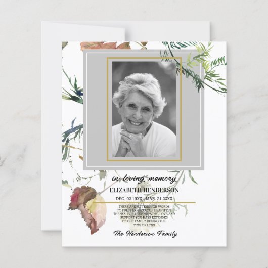 Papier PHOTO Budget Sympathie En Mémoire Amoureuse. (Devant)