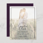 Papier PHOTO BUDGET TOUT-EN-1 Mariage OVERLAY Plum Purple (Devant / Derrière)