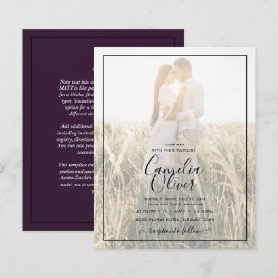 Papier PHOTO BUDGET TOUT-EN-1 Mariage OVERLAY Plum Purple