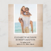 Papier Photo Budget Wedding Enregistrer La Date (Devant)