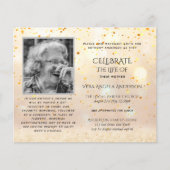 Papier PHOTO BUDGÉTAIRE Célébration des INVITATIONS à la  (Devant)