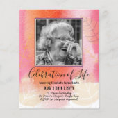 Papier PHOTO BUDGÉTAIRE Célébration des INVITATIONS à la  (Devant)