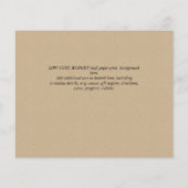 Papier PHOTO BUDGÉTAIRE Célébration des INVITATIONS à la  (Dos)