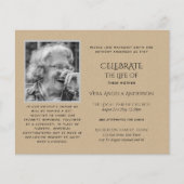 Papier PHOTO BUDGÉTAIRE Célébration des INVITATIONS à la  (Devant)