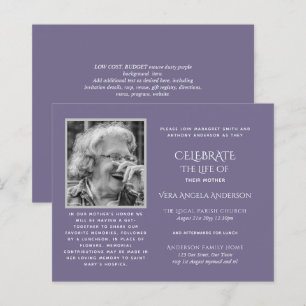 Papier PHOTO BUDGÉTAIRE Célébration des INVITATIONS à la