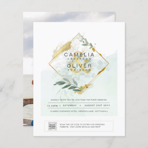 Papier PHOTO BUDGÉTAIRE DE L'ÉCOLOGIE Faire-part de maria