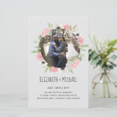 Papier PHOTO BUDGÉTAIRE DES INVITES DE MARIAGE - Couronne (Debout devant)