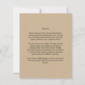 Papier PHOTO BUDGÉTAIRE Économiser Dates INVITATIONS - Co (Dos)