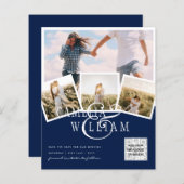 Papier PHOTO BUDGÉTAIRE Économiser Dates INVITATIONS - Co (Devant / Derrière)