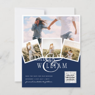 Papier PHOTO BUDGÉTAIRE Économiser Dates INVITATIONS - Co