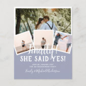 Papier PHOTO BUDGÉTAIRE ENGAGÉE Mariage INVITE Faire-part (Devant)