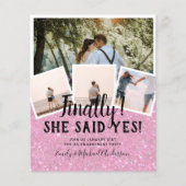 Papier PHOTO BUDGÉTAIRE ENGAGÉE Mariage INVITE Faire-part (Devant)