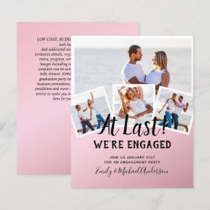 PAPIER PHOTO BUDGÉTAIRE FIANÇAILLES CITER INVITATIONS - N