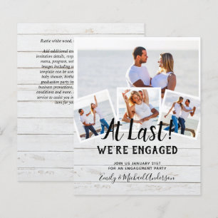 PAPIER PHOTO BUDGÉTAIRE FIANÇAILLES CITER INVITATIONS - N