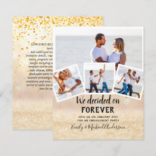 PAPIER PHOTO BUDGÉTAIRE FIANÇAILLES CITER INVITATIONS - N