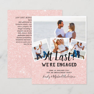 PAPIER PHOTO BUDGÉTAIRE FIANÇAILLES CITER INVITATIONS - N