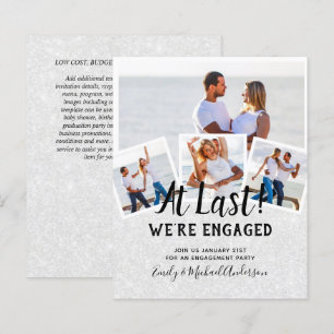 PAPIER PHOTO BUDGÉTAIRE FIANÇAILLES CITER INVITATIONS - N