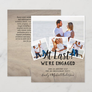 PAPIER PHOTO BUDGÉTAIRE FIANÇAILLES CITER INVITATIONS - N