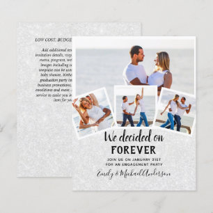 PAPIER PHOTO BUDGÉTAIRE FIANÇAILLES CITER INVITATIONS - N