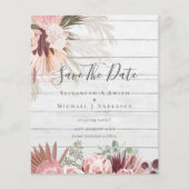 Papier PHOTO BUDGÉTAIRE SAVE DATES - Pampas Grass Bourgog (Devant)