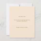 Papier Photo Champagne Graduation Save the Date card (Dos)