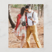 Papier PHOTO Coeur Rustique Violet Bleu Floral Pays Grang (Dos)