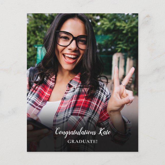 Papier Photo Collage Graduation Party Budget Invitation (Dos)