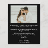 Papier Photo Collage Juste Marié Mariage Faire-part (Dos)