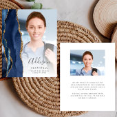 Papier Photo d'âge bleu de la Marine 2025 Faire-part de g