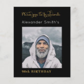 Papier Photo d'anniversaire noir et or (Devant)