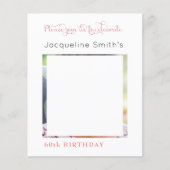 Papier Photo d'anniversaire rose pâle (Devant)