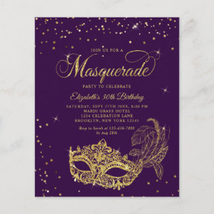Papier Photo de fête d'anniversaire Mascarade Violet BUDG