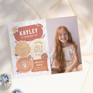 Papier Photo de Groovy Daisy Fête d'anniversaire de fille