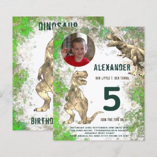 Papier Photo de la fête d'anniversaire des garçons dinosa